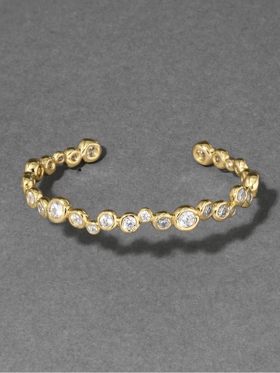 Alexis Bittar Asterales Gold Skinny Cuff Bracelet (MSRP $195) - Picture 3 of 9